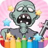Coloring Book Cute Zombie Colorings Pages - pattern educational learning games for toddler & kids Coloring Book Cute Zombie Colorings Pages - pattern educational learning games for toddler & kids