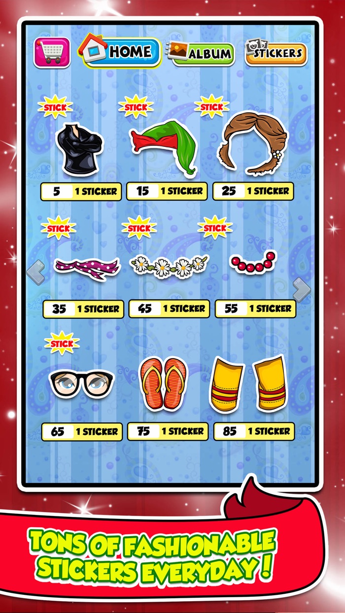 Christmas Sticker Dress Up Salon - little baby santa  emoji makeup games for girl kids