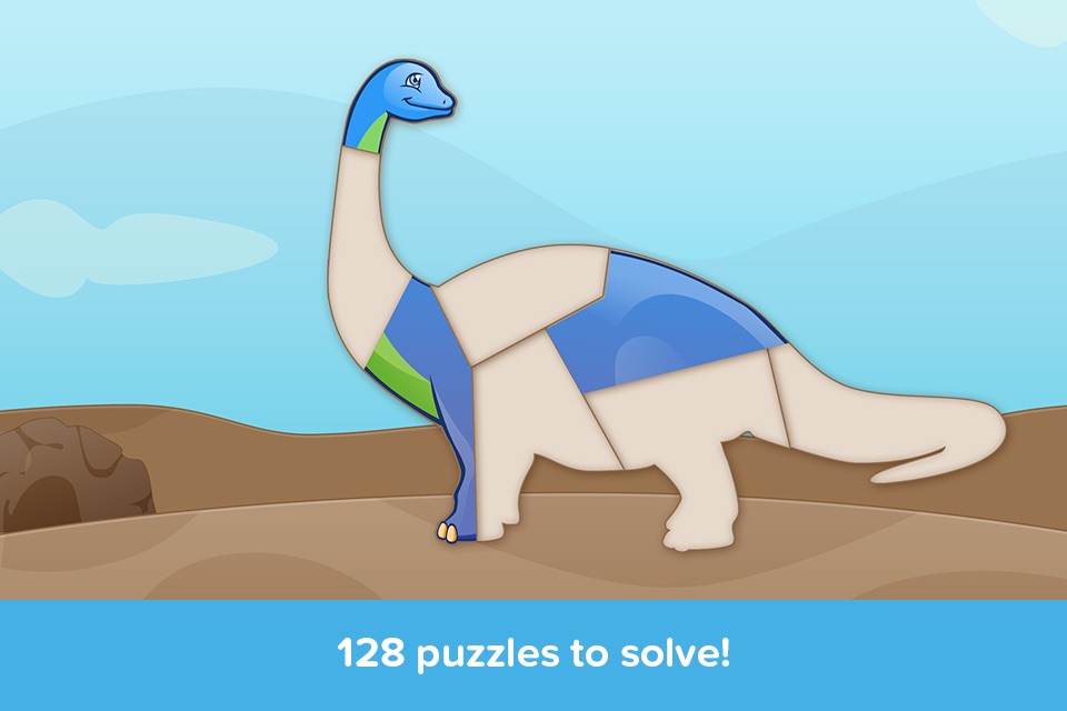 Kids Puzzles - Dinosaurs - Early Learning Dino Shape Puzzles and Educational Games for Preschool Kids Lite screenshot 2