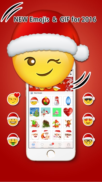 Emoji Added - Sticker with Christmas,Santa,Holiday