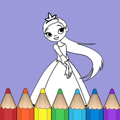 Color book: Princess Icon