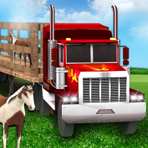 Farm Transporter Truck: Cattle and Livestock Machinery Trader Icon