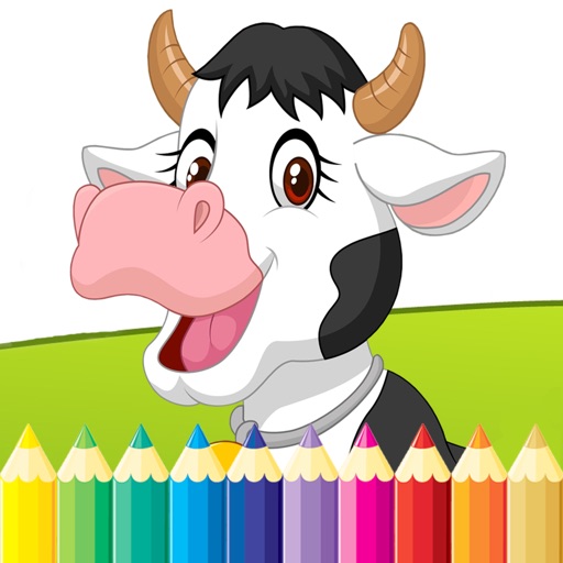 Farm & Animals coloring book - drawing free game for kids Icon