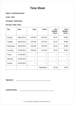 JLJ Time Sheets(圖4)-速報App