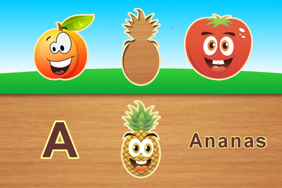 Fruits alphabet for kids - children's preschool learning and toddlers educational game screenshot 3