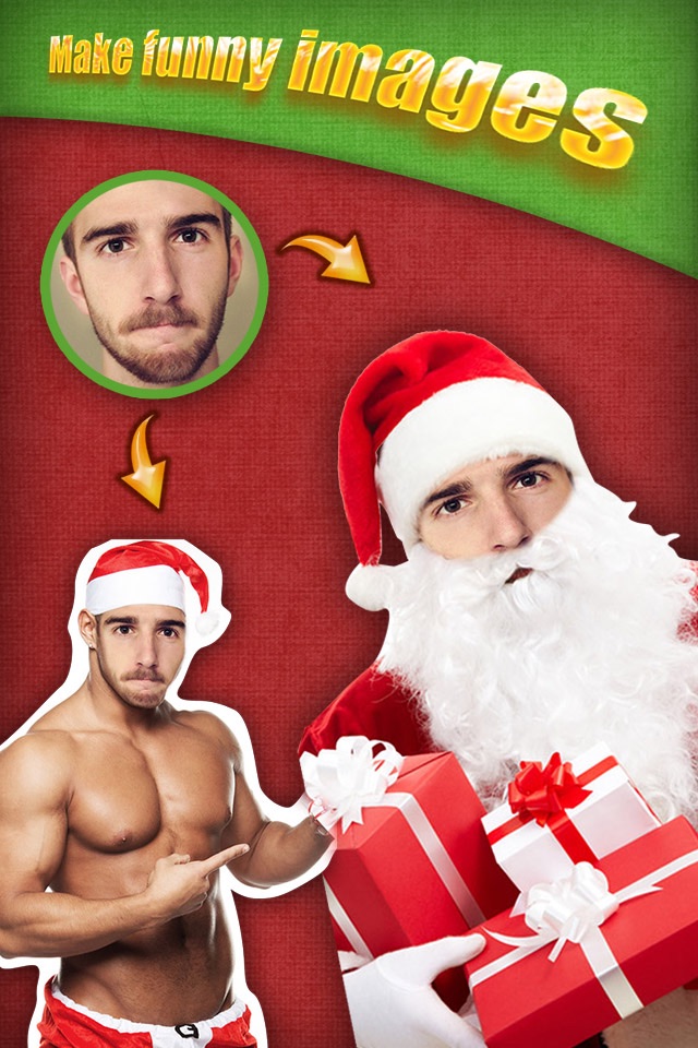 Christmas Face Photo Booth - Make your funny xmas pics with Santa Claus and Elf frames screenshot 2