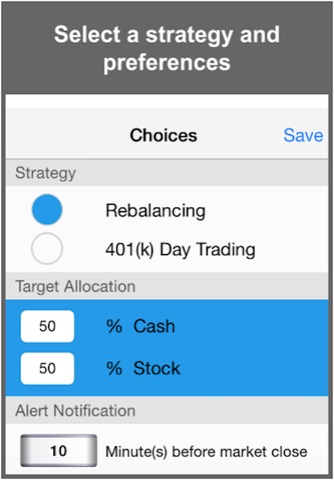 Rebalance your 401k screenshot 3