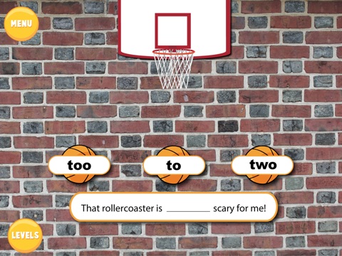 Slam Dunk Grammar: To, Too, and Two screenshot 3