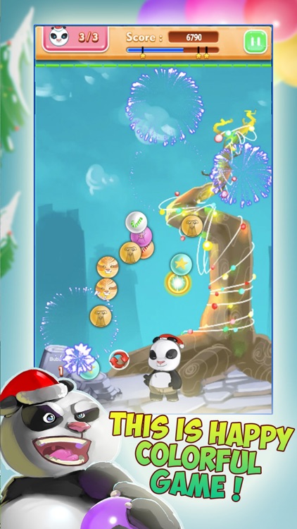 Santa Panda Bubble Christmas