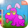 Dog art pad : Learn to paint and draw animal coloring pages printable for kids free