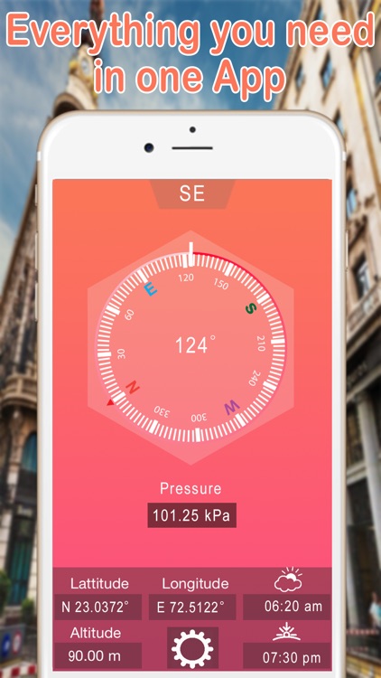 GPS Compass | Heading, Altimeter, Barometer, Location, Sunrise & Sunset