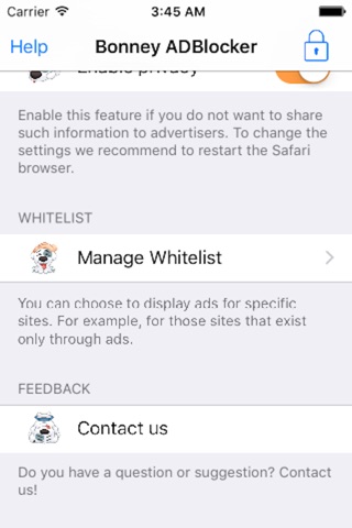 Bonney ADBlocker - Blocks Ads in browser & Safety screenshot 3
