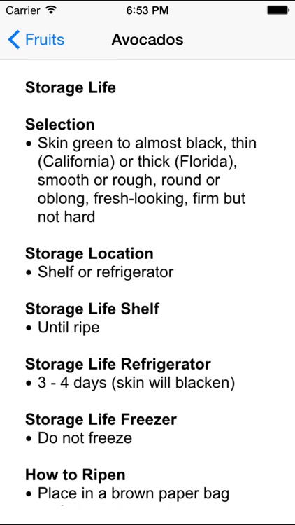 FOOD STORAGE AND SHELF LIFE