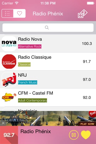 Radio - FM,Musique,Podcasts - Les Plus Grandes Radios Françaises sur mobile - Webradios Française screenshot 2
