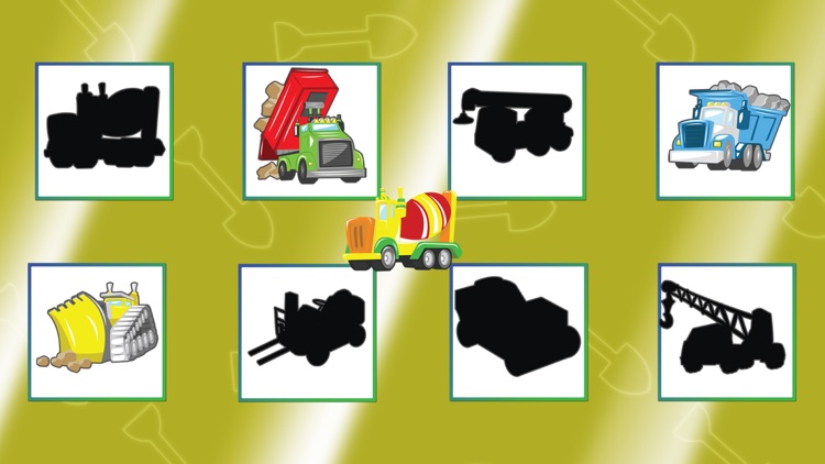 Trucks Cars Diggers Trains and Shadows Shape Puzzles for Kids