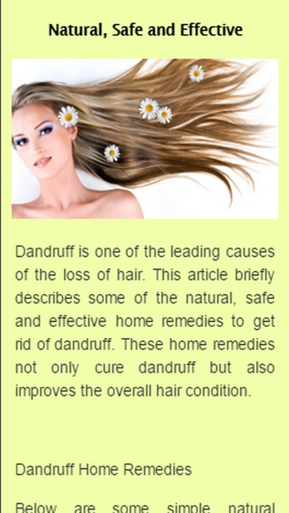 Home Remedies For Dandruff
