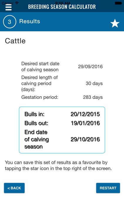 FG Breeding Season Calculator