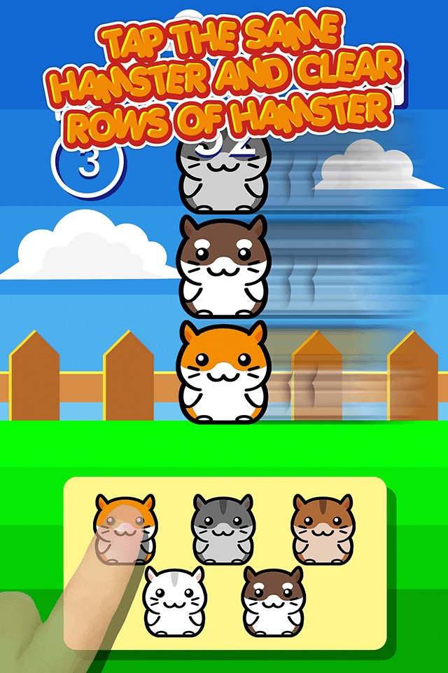 Hamster Land - Cute Pets Hamsters Column Matches Up Games screenshot 2