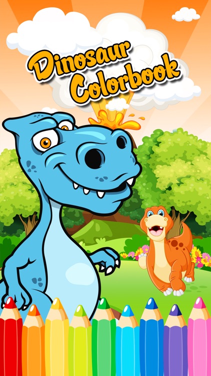 The Cute dinosaur Coloring book ( Drawing Pages ) 2 - Learning & Education Games  Free and Good For activities Kindergarten Kids App 4