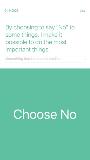 Choose No.