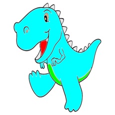 Activities of Kids Coloring Book - Cute Cartoon Dinosaur 1