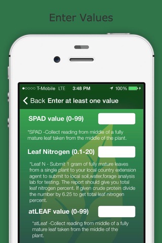 Plant Nitrogen Recommendations screenshot 2