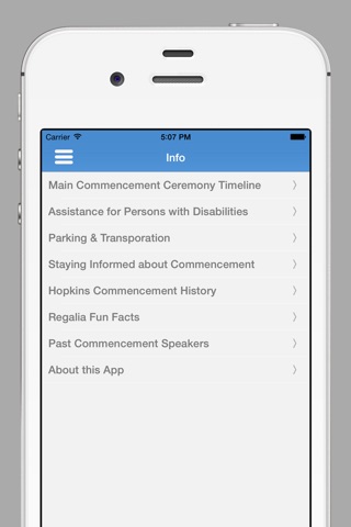 JHU 2016 Commencement App screenshot 2