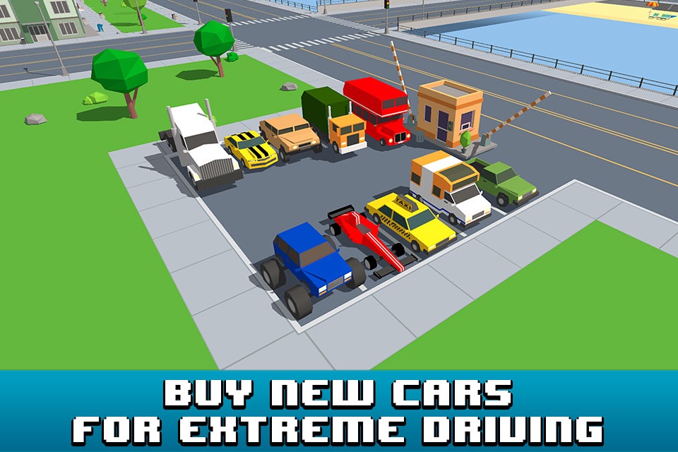 Smashy Car Race 3D: Pixel Cop Chase screenshot 3