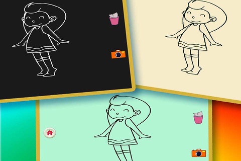 宝宝绘画巴士乐园 - 喜羊羊，猫和老鼠还有托马斯最爱的给小女孩涂色的免费游戏 screenshot 4