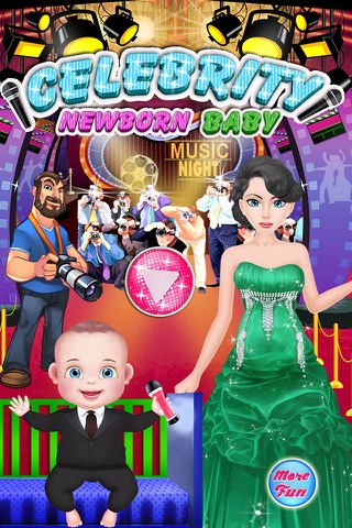 Celebrity newborn baby - mommy caring baby games screenshot 2