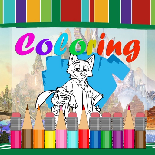 Coloring Paint Kids Game Nick and Judy Edition icon