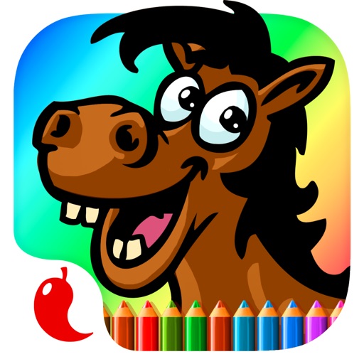 Farm Animals Coloring Book Pro - The creative free paint and color animal how to draw app for kids and toddlers