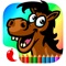 Farm Animals Coloring Book Pro - The creative free paint and color animal how to draw app for kids and toddlers