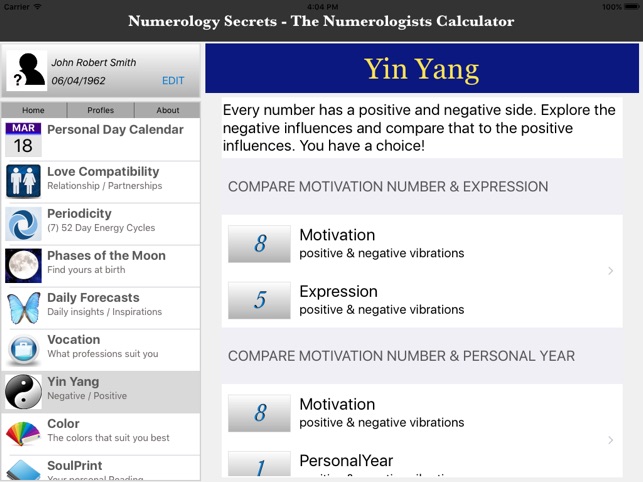 Numerology Secrets - The Numerologist Calculator iPad Versio(圖5)-速報App