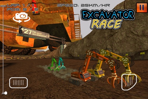 Excavator Race - 3D Heavy Duty Crane Racing Game screenshot 2