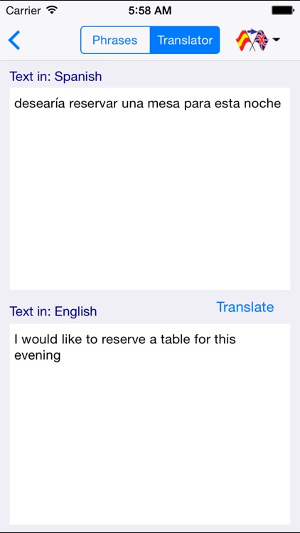 Spanish-English Restaurant Translator (Offline) screenshot-4