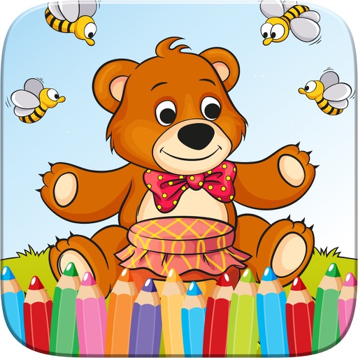 Teddy Bear Coloring Book Drawing for Kid Games iOS App