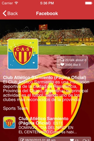 Clubsarmiento screenshot 2