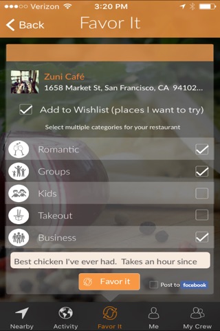 Favor - Friend-Approved Restaurants screenshot 2