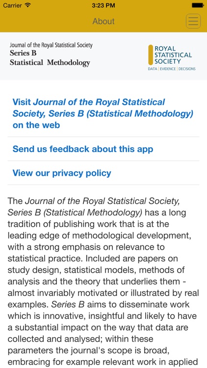 Journal of the Royal Statistical Society, Series B (Statistical Methodology)