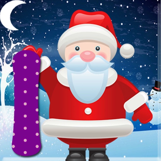 Santa Surfer - Christmas Dash Fun Naughty Nice Wishlist Merry Xmas Icon