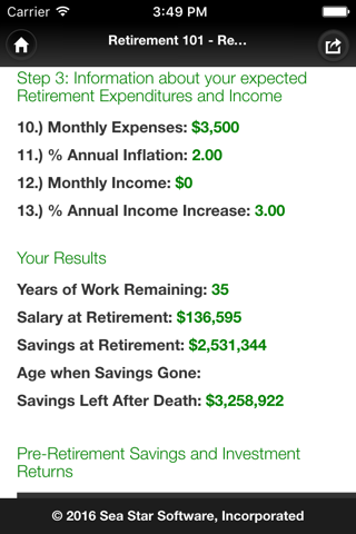 Retirement Calculator 101 screenshot 3