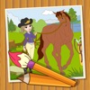Icon Coloringbook Horses  – Color, design and play with your own little horse and pony