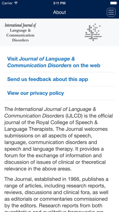 How to cancel & delete Journal of Language & Communication Disorders from iphone & ipad 2