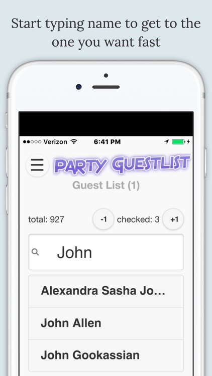 Party Guestlist