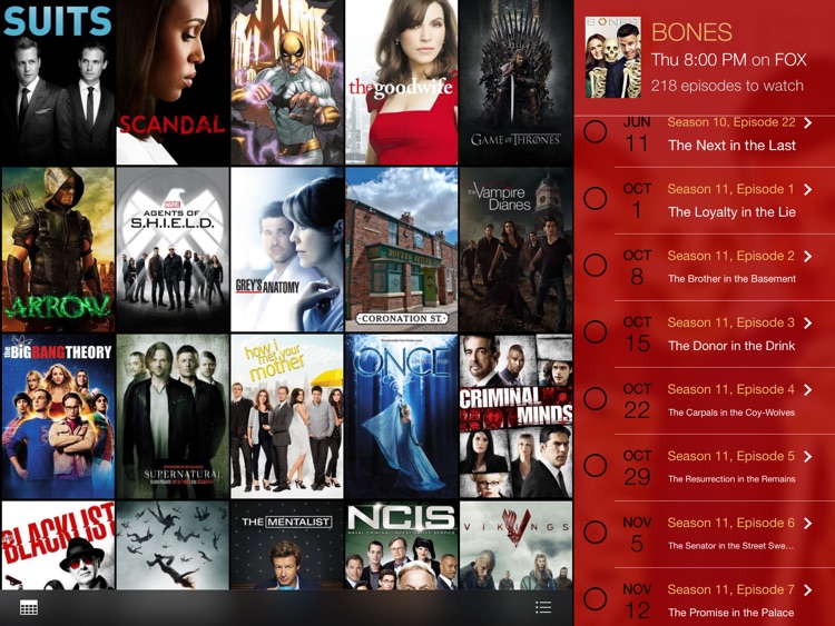 tv show tracker for iPad