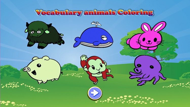 Vocabulary animals Coloring Book