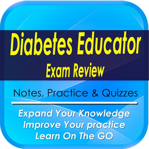 Diabetes Educator Exam Review: 1300  Study Notes, Tips & Quizzes icon