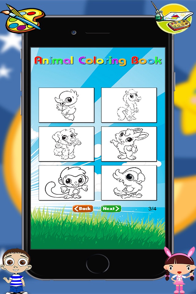 Baby Animals Kids Coloring Book For kindergarten and toddler screenshot 3