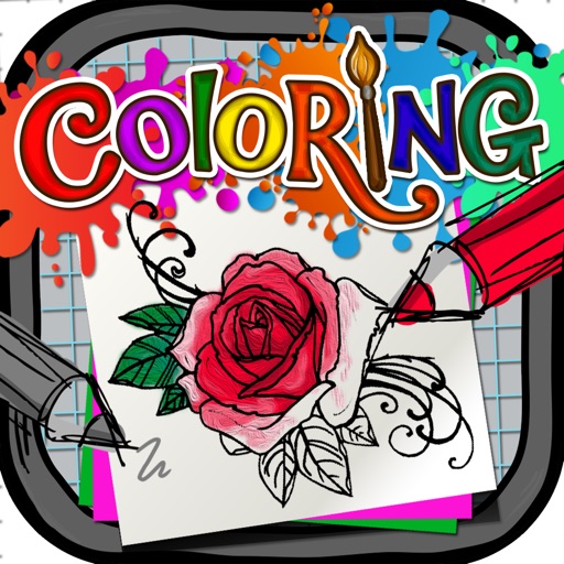 Coloring Book : Painting Picture on Tattoo Designs Cartoon Pro